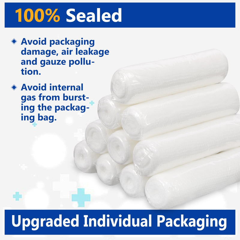 [Australia - AusPower] - 24 Pack Gauze Rolls, 4 in x 4.1 Yards, Premium Gauze Wrap Roll for Wounds, Bandage Wrap Rolled Gauze, Mummy Wraps, Individually Wrapped A-24p 