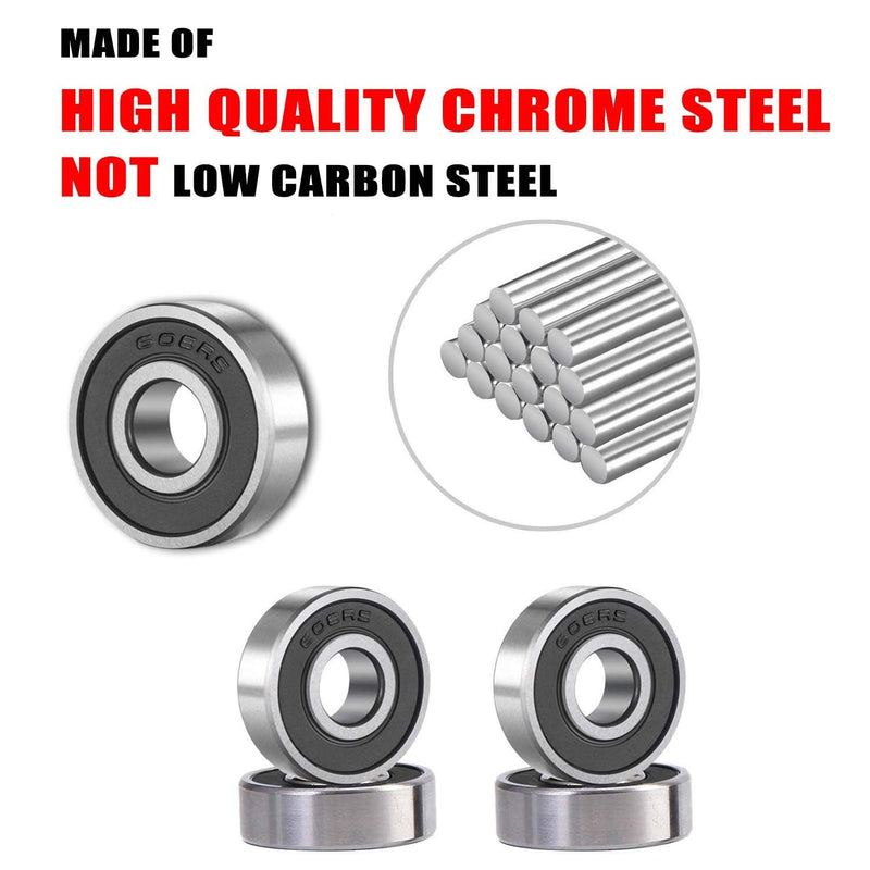 [Australia - AusPower] - Donepart 608-2RS Bearing, 608 Bearings, C3 High Speed 8mmx22mmx7mm Bearings, Double Sealed Small Bearings for Fidget Spinner, Skateboards, Scooter, 3D Printer, etc (20pack) 20 
