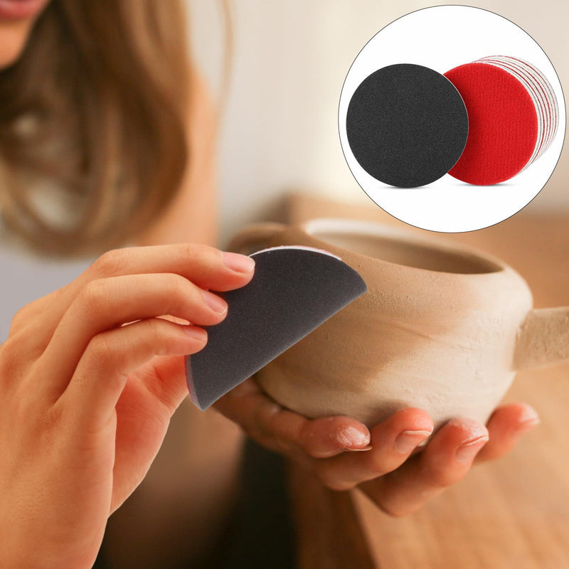 3000 Grit Sanding Sponge 8 Pieces Wood Round Sanding Pad Soft | Sanding Pads Reusable, Sanding Sponges Flexible, Paint Sandpaper for Drywall, Metal, Paint Circle P3000