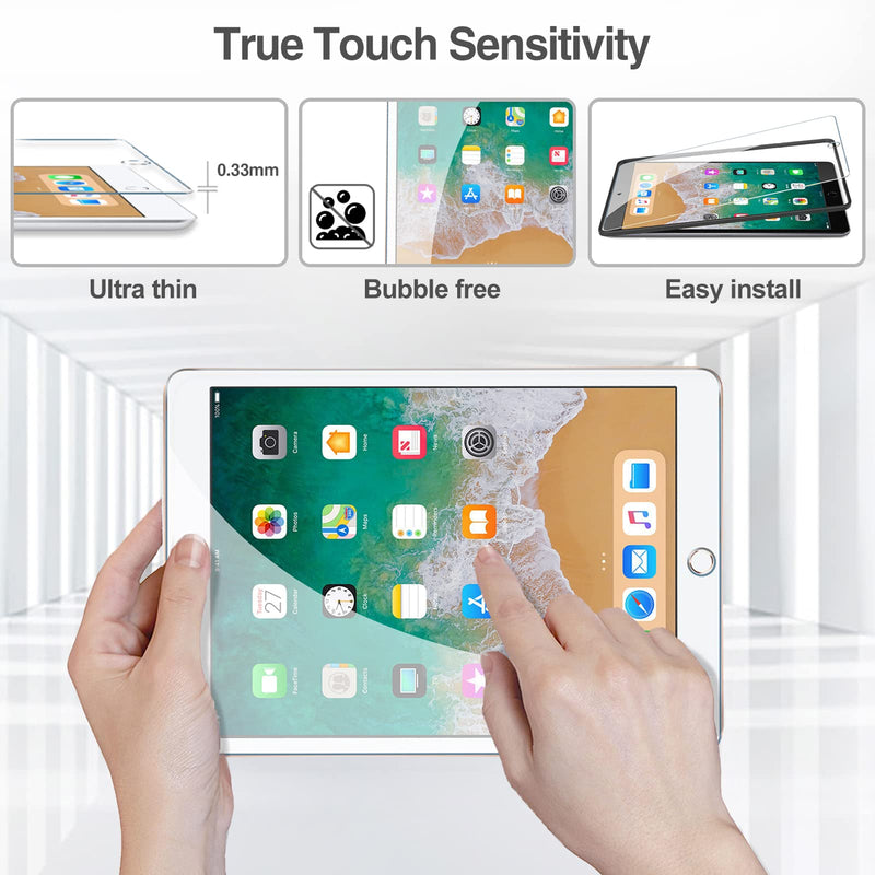 [Australia - AusPower] - 2 Pack Screen Protector for 9.7" iPad 6th 5th / iPad Pro 9.7 2016 / iPad Air 2 / iPad Air 1, Tempered Glass Film Guard for iPad 6 5 2018 2017, iPad Air 2nd 1st 2014 2013 2 Pack 