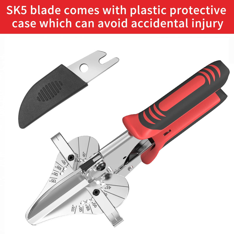 [Australia - AusPower] - GARTOL Ratchet Miter Shears for Angular Cutting Molding Crafting,Adjust 45-135 Degree Multi-Angle Cutter for Soft Wood, PVC, MDF (HD-3100 US, Classic, 1, HD-3100 US) 