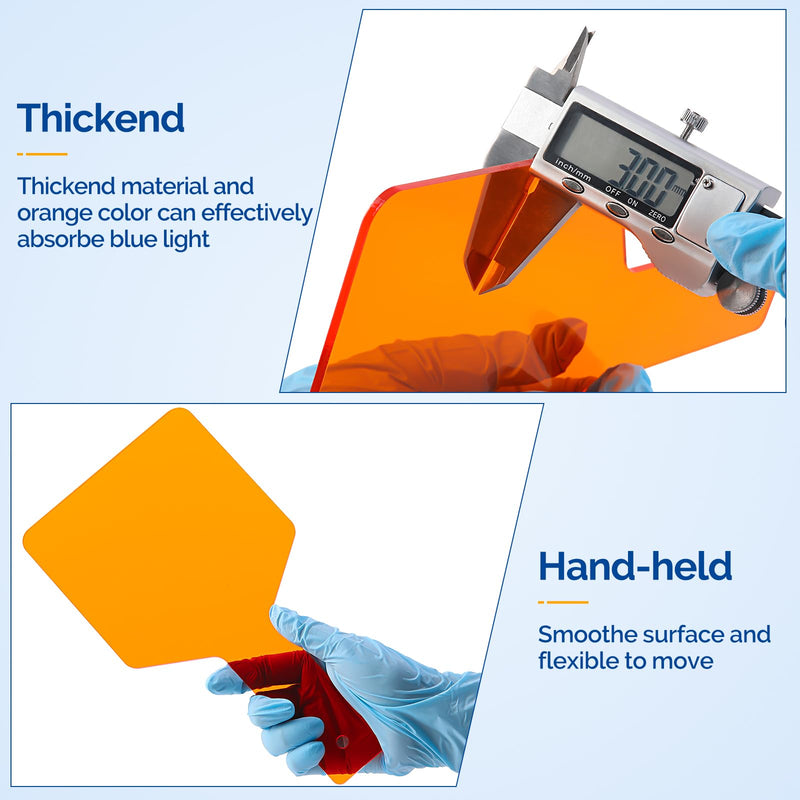 [Australia - AusPower] - JMU Dental Shield Plate 1 Pcs, Handheld Dental Shade Board, Dental Light Curing Shield Eye Protective Plate 