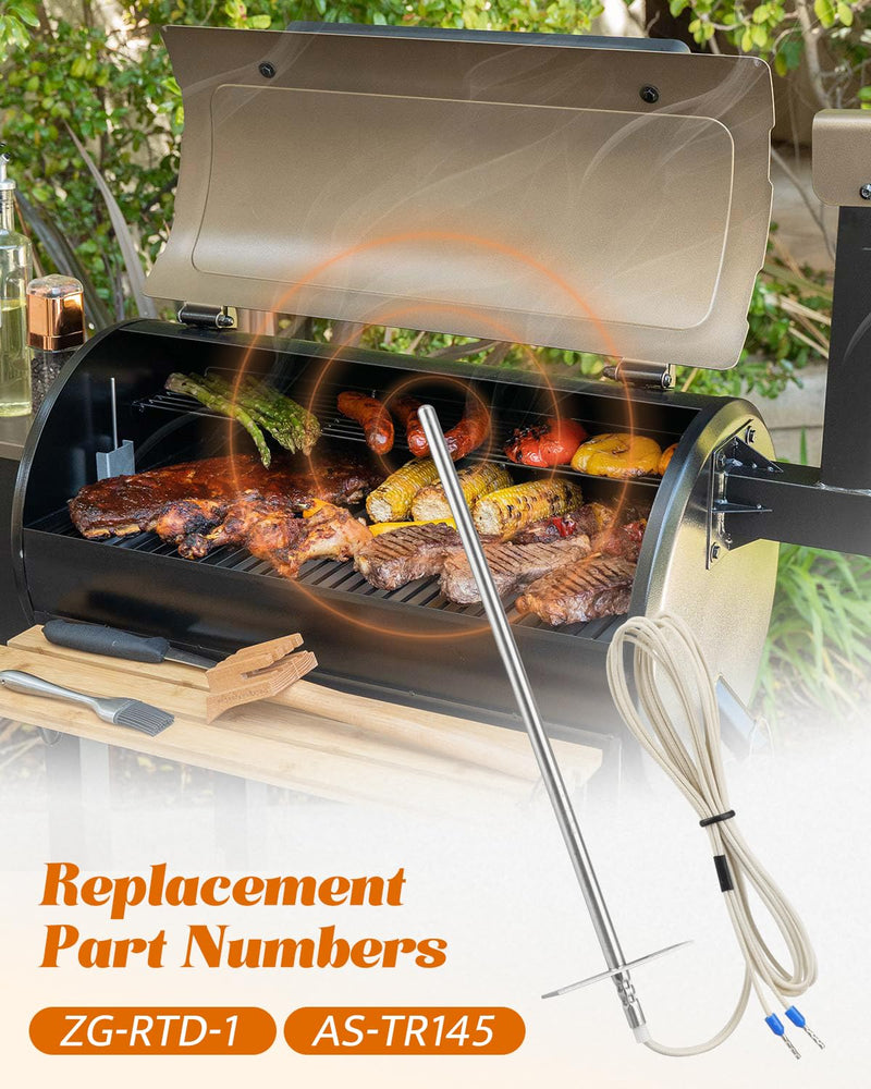 [Australia - AusPower] - RTD Temperature Probe Sensor Fit for Z-Grill 450A 5502G 5502H 550A 550B 450B Pellet Grills, Replace ZG-RTD-1 AS-TR145, Accurate Real-Time Barbecue Stove Probe 