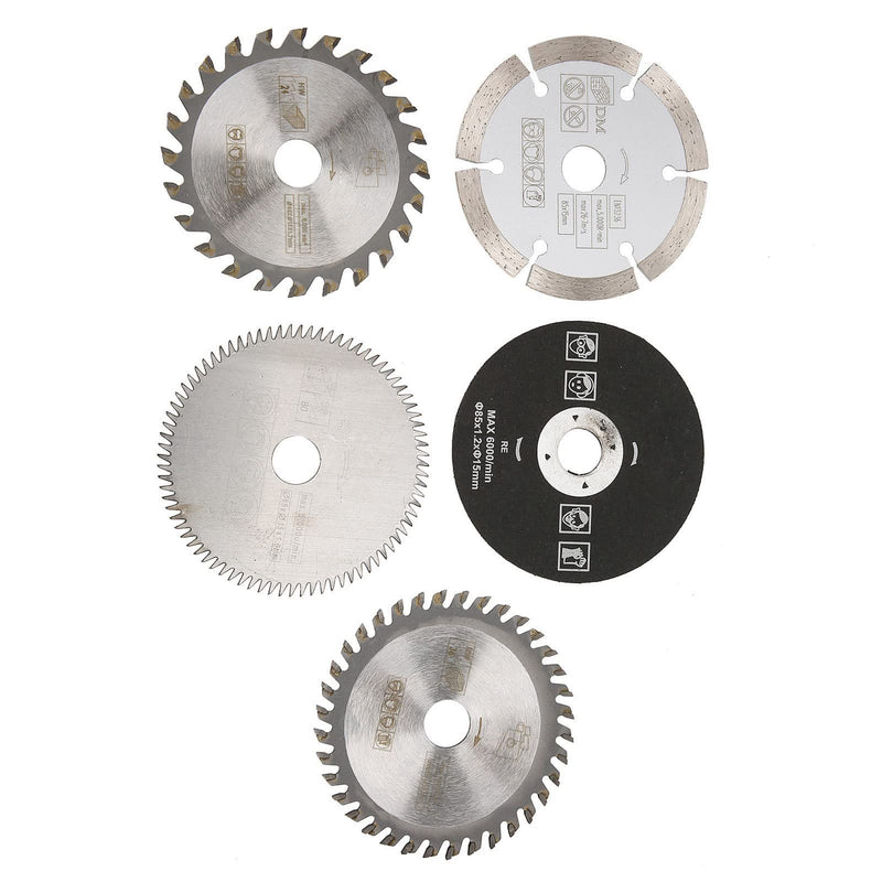 Goshyda High Quality Carbide Circular Saw Blade Fast Cutting 5 Pieces 85mm Inner Diameter 15mm for Electric Saw Machines [Versatile Tool]