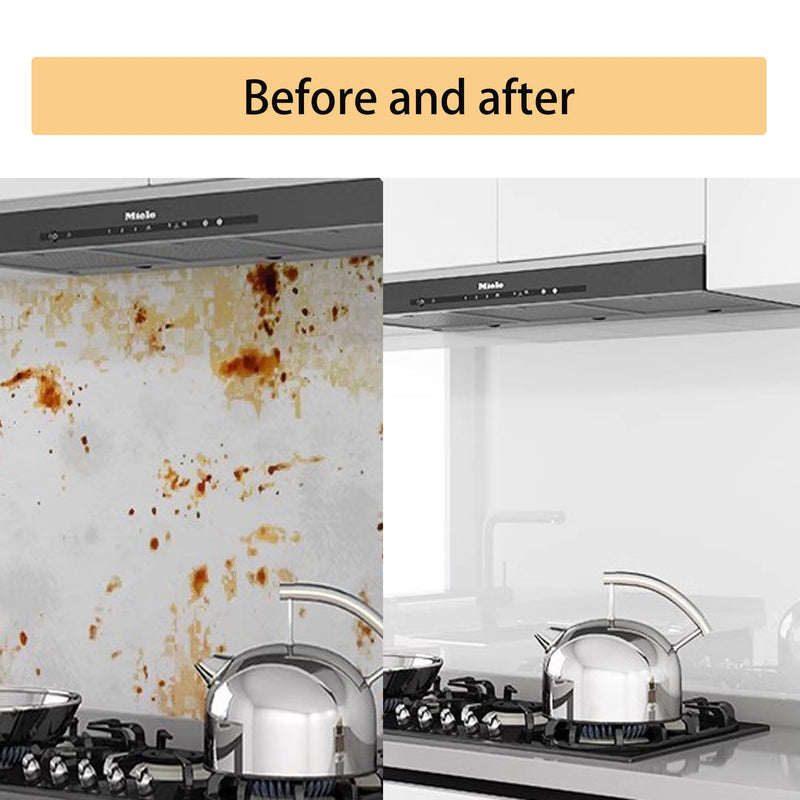 Clear Electrostatic Wall Protector, Static Cling Removable Kitchen Backsplash Film, No-Residue Contact Paper for Scuff & Oil Protection 15.7in x 39.4in 40cm X 1m