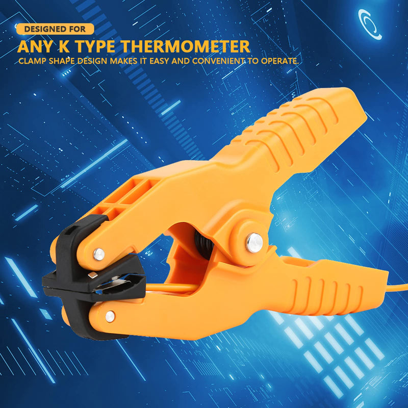 [Australia - AusPower] - Fieldpiece Fieldpiece Pipe Clamp Yellow Ht 05 K Type Thermocouple Sensor Temperature Pipe Clamp 1~3 8 40~200? 