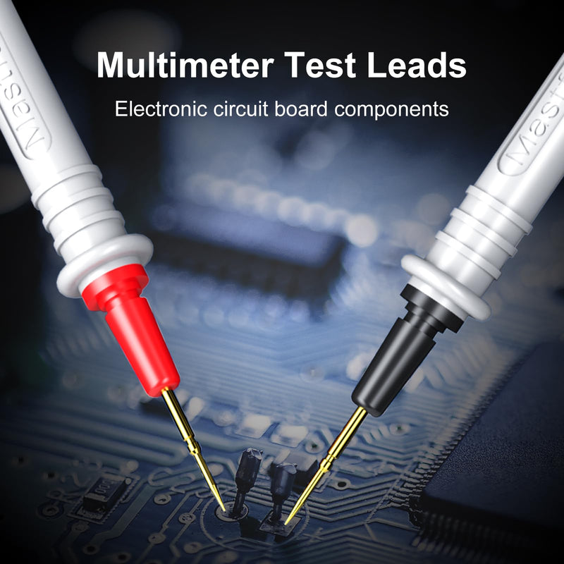 [Australia - AusPower] - Multimeter Test Leads 1000V 20A 20A 1000V CAT III & 600V CAT IV, Ultra-Sharp Gold-Plated Test Probe Leads, Compatible with Fluke/AstroAI/INNOVA/Klein Multimeters and Digital Clamp Meters 