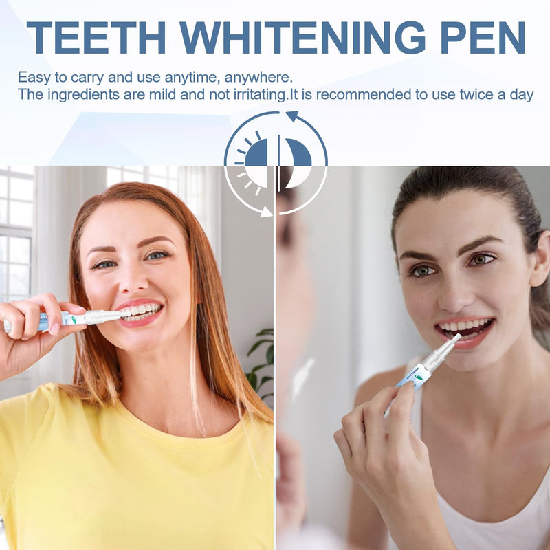 [Australia - AusPower] - Teeth Whitening Essence Pen - 3pcs, Reduces Yellowing & Cleans Teeth Stains for Family Travel 
