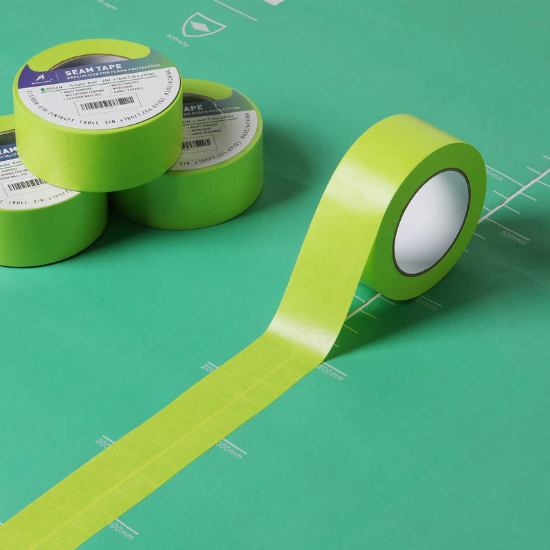 Gen.III Seam Tape Specialized for Floor Protection | Edge Tape | Masking Tape, 90 Day+ (Green, 1 Roll, 2" x164') Green 1 Roll, 2"x164‘