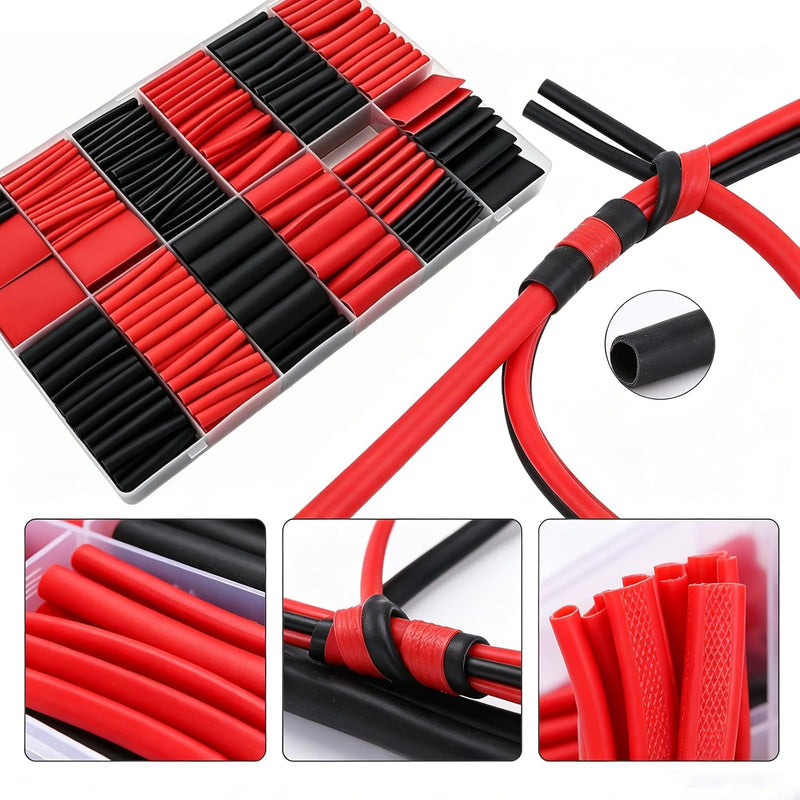 Waterproof Heat Shrink Tubing Kit, 3:1 Dual Wall Tube - Adhesive Lined Heatshrink for Wires 400 PCS Heat Shrink Tubing Kit, 3:1 Adhesive Lined Marine,Grade Tubing with Durable Plastic Storage Case for Easy Organization
