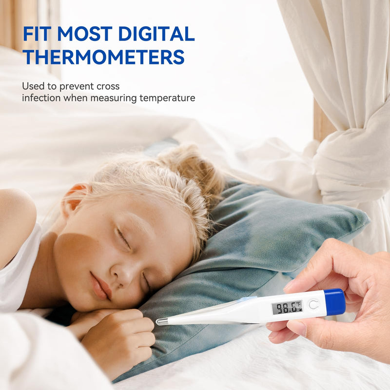 [Australia - AusPower] - [Value Bundle] Berrcom Digital Thermometer DT007 & Berrcom Disposable Digital Thermometers Probe Covers Set of 100 for Adults and Kids DT100TZ 