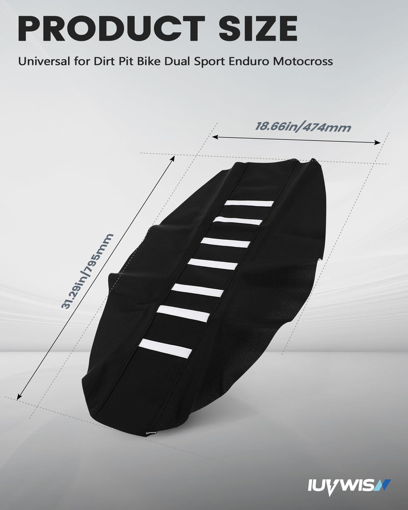 [Australia - AusPower] - Dirt Bike Universal Seat Cover Non-Slip Gripper Soft Motorcycle Seat Covers for CRF YZF YZ EXC SX KLX KX TTR Most Motorcross Black 