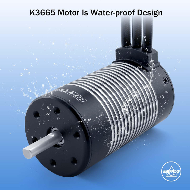 [Australia - AusPower] - SurpassHobby 3665 Brushless Motor 1800KV High Speed Waterproof Motor for Most of 1:10 Scale RC Truck On Road Off Road Car Update Parts 3665 motor 