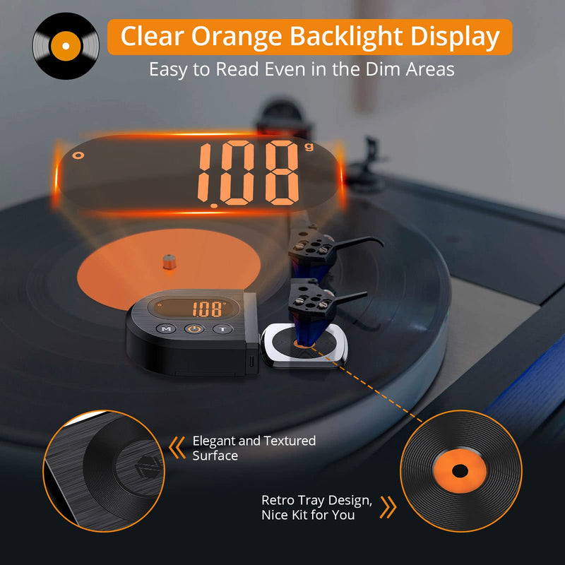 [Australia - AusPower] - Neoteck Professional Audio Calibration Kit: Turntable Stylus Force Gauge & Digital Force Gauge with LCD Backlight, Tonearm Phono Cartridge Adjustment 