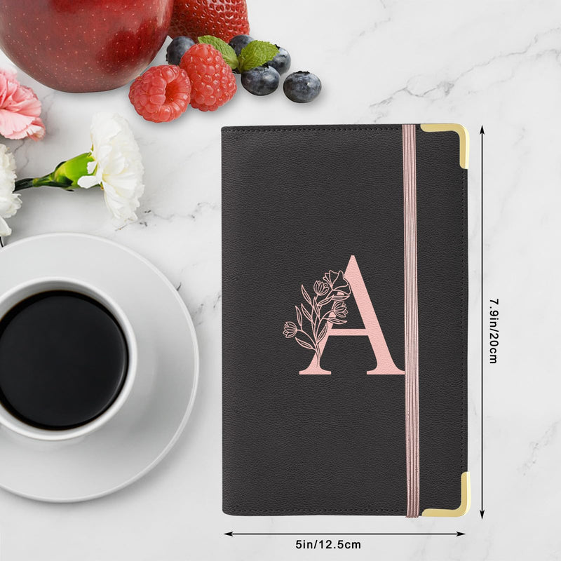[Australia - AusPower] - Server Book, Alphabet Waitress Book for Waitress, Leather Waitess Book with Zipper Pocket, Server Manual Checkbook Fits Server Apron (A) A 