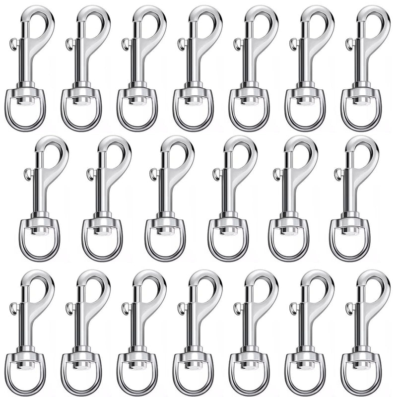 [Australia - AusPower] - Swivel Snap Hooks for Dog Leash Heavy Duty 2.76 Inch Flag Hooks Clasp Single Ended Clip Hooks Multipurpose Bolt Snap for Keychain Camera Strap Linking Pet Leash (20) 20 