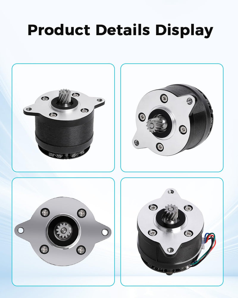 Creality Official K2 Plus Extruder Motor, K2 Circular Stepper Motor, K2 Pro E Axis Stepper Motor with 12 Teeth Round Shaft & Cable, Replacement Part for K2/K2 Pro/K2 Plus 3D Printers