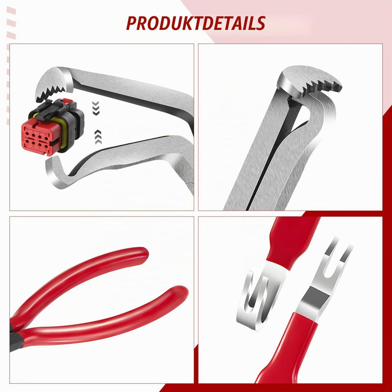 Tool for removing disconnectors for electrical connection terminals in the car, car plug remover set, disassembly tool car trim, plastic wedges car electrical quick connection