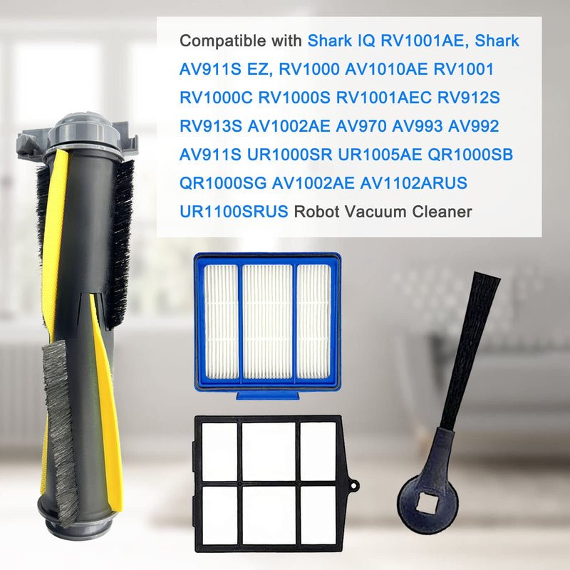 [Australia - AusPower] - Accessories Kit for Shark IQ RV1001AE, Shark AV911S EZ, AV1010AE RV1000 RV1001 AV970 AV993 AV1002AE UR1000SR UR1005AE Robot Vacuum Cleaner,2 Main Brush,6 Filters,10 Side Brushes,2 Pre Filter 2+2+6+12 Pack 