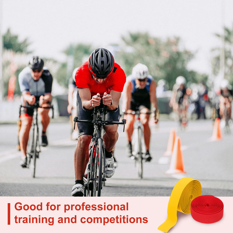 PATIKIL Bike Handlebar Tape, 2 Rolls 6.6 Feet Bike Grip Tape High-Elasticity EVA Foam Cycling Handle Wraps Comfortable Non-Slip Shock Bicycle Wrap with End Plugs for Road Bike, Purple