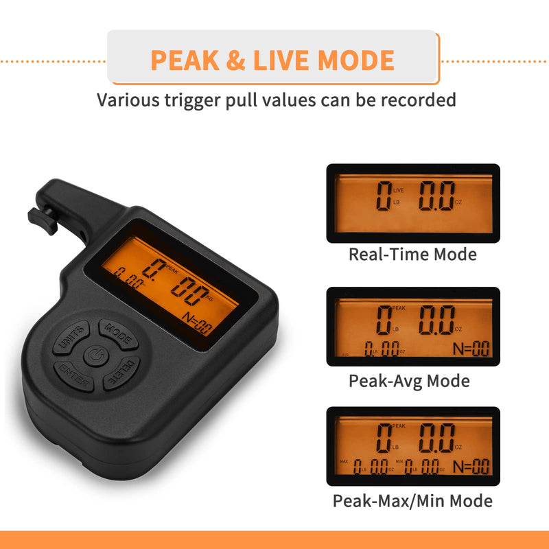 [Australia - AusPower] - Pridefend Professional Digital Trigger Pull Gauge,0-12 lbs Trigger Pull Scale,1 Oz Increments for Accurate Readings,Trigger Pull Gauge with LCD Display (Black) 