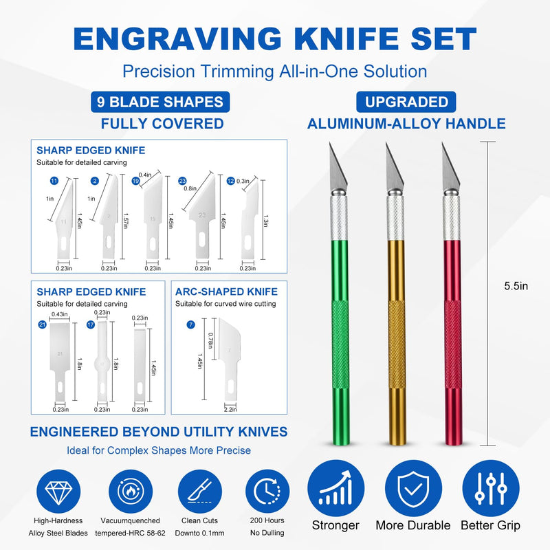 3D Printer Tools Kit, 58PCS 3D Printer Accessories & 3D Printing Tool Kit with Nozzle Cleaning Kit, Deburring Tool, Scraper, Files, Carving Knife, Tweezers – 3D Print Tools for FDM/SLA Printers 58pcs 3D Printing Tool Kit with Deburring Tool