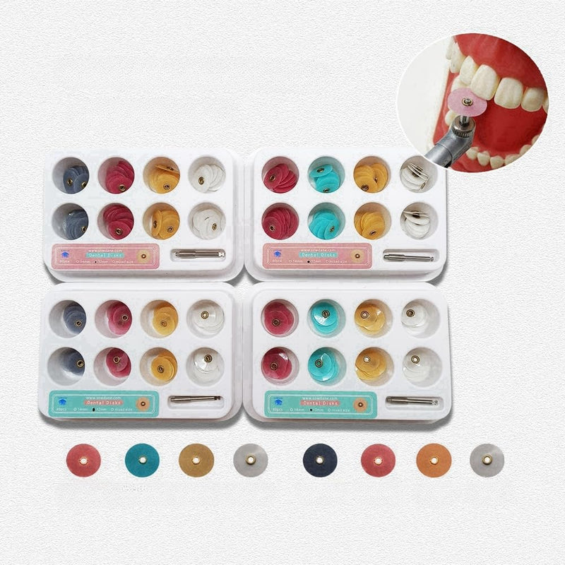 [Australia - AusPower] - 40pcs/80pcs per Pack Dental Oral Resin Polishing Disc Mandrel Set High Quality Dental Technique Kit Finishing System Dentistry (1 Set B(40pcs) 14mm) 1 set B(40pcs) 14mm 