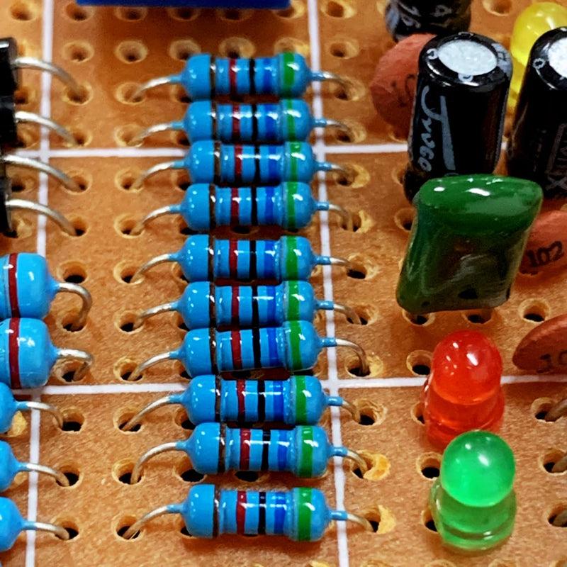 [Australia - AusPower] - 150 Values 1500 Pieces Metal Film Resistor Kit, 0 Ohm-10M Ohm, 1/4W 1% RoHS Compliant Resistors Assortment Kit, 0.25 Watt Plug-in Resistor Element Packaging 