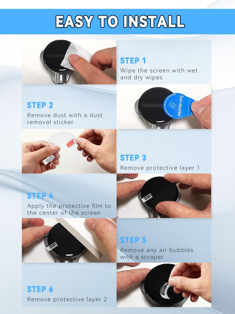 [Australia - AusPower] - Full Coverage 3D Curved Screen Protector Compatible with EKO CORE 500™ Digital Stethoscope, Anti-Scratch, Non-Glass, Soft HD TPU Transparent Film, EKO CORE 500 Accessory (2, Hydrogel Film) 2 