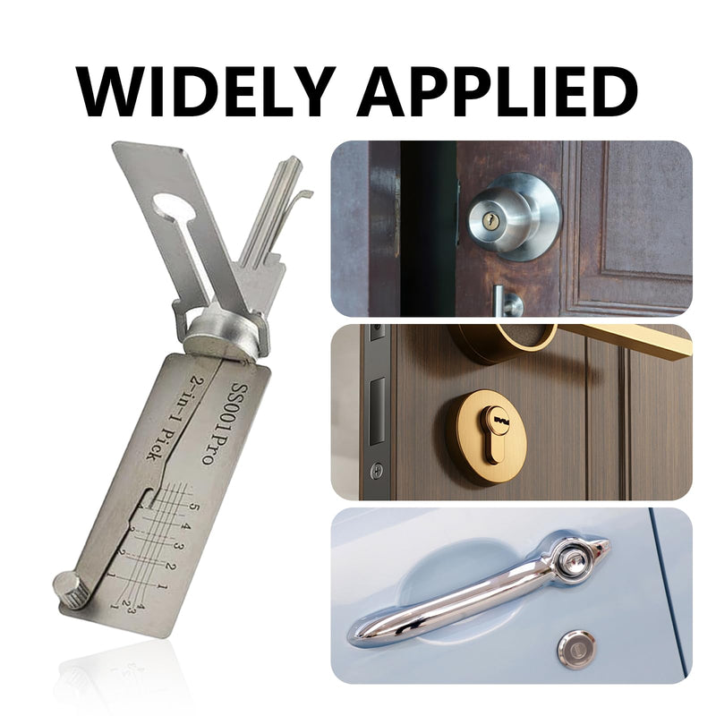 Key Decoder Made of Stainless Steel, Key Decoder Made of Stainless Steel Ss001, Stainless Steel Key Decoder, Key Decoder with 1 Storage Bag, Decoder Key, for Door Lock, Bedroom Lock