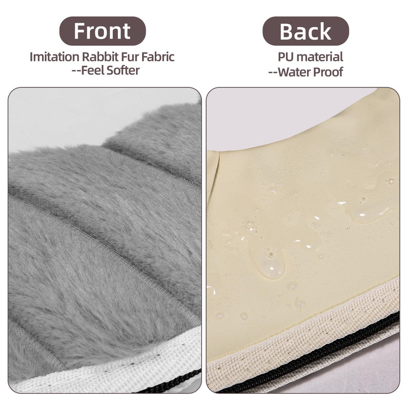 Heated Toilet Seat Cover,USB Powered Toilet Seat Warmer with Charger,5-Speed Adjustable Temperature and Timing Function,Levels Toilet Seat Cover with Soft Plush Fabric,Easy To Clean (Gray) Gray