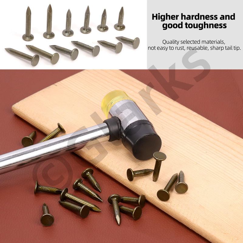 [Australia - AusPower] - Glarks 300Pcs 3/4inch Steel Roofing Felt Nails Roofing Felt Pins Clout Nails Countersunk Head Felt Nails, for Securing Shed Roofs, Roofing Felt Slate Boards, Wood Shed Tiles 20MM 
