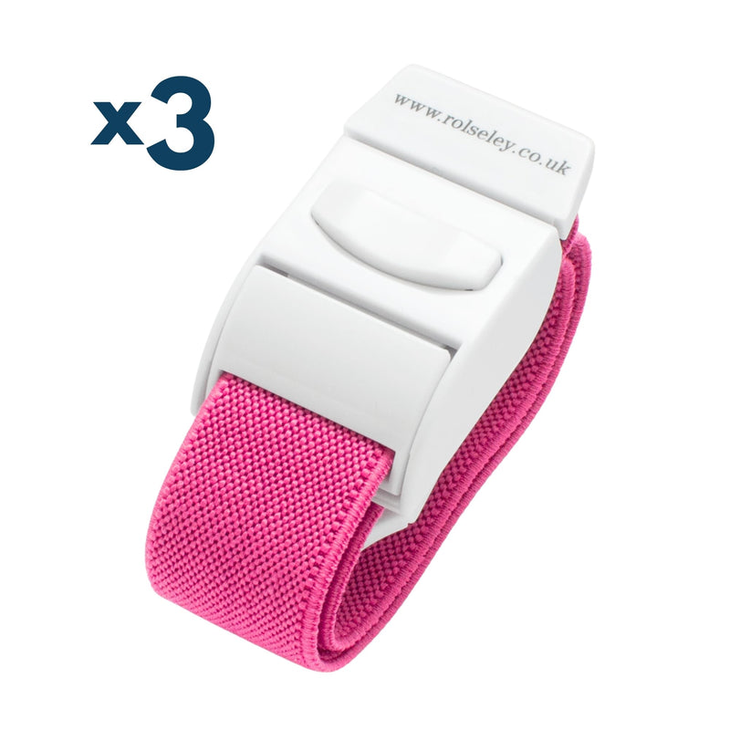 Pack of 3 Vein Storage Tubes (Pink) pink