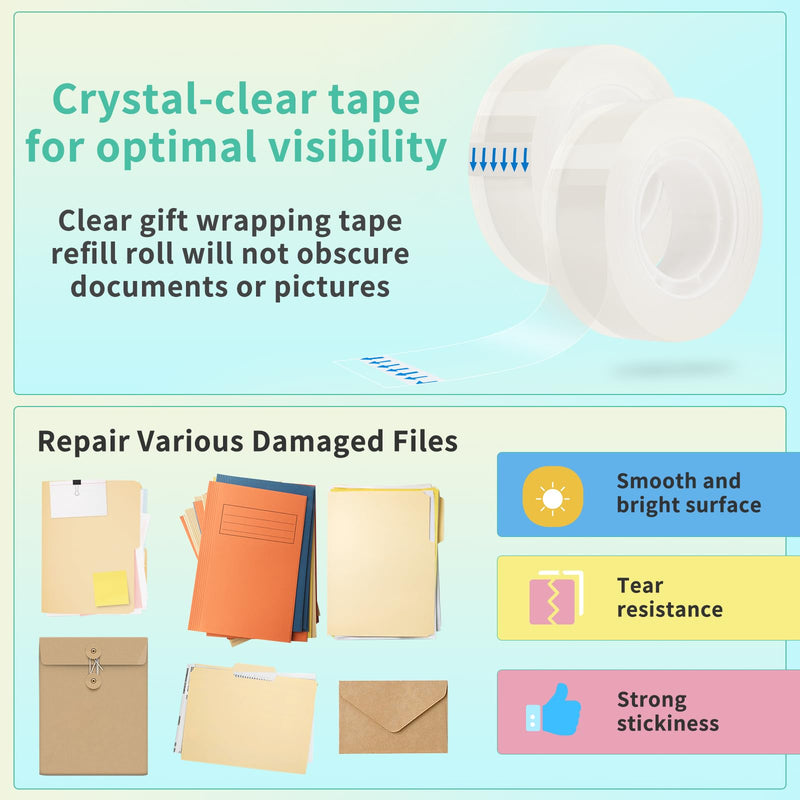 [Australia - AusPower] - OWLKELA 4 Rolls Transparent Tape Refills, Clear Tape, All-Purpose Transparent Glossy Tape for Office, Home, School 4 Pcs 