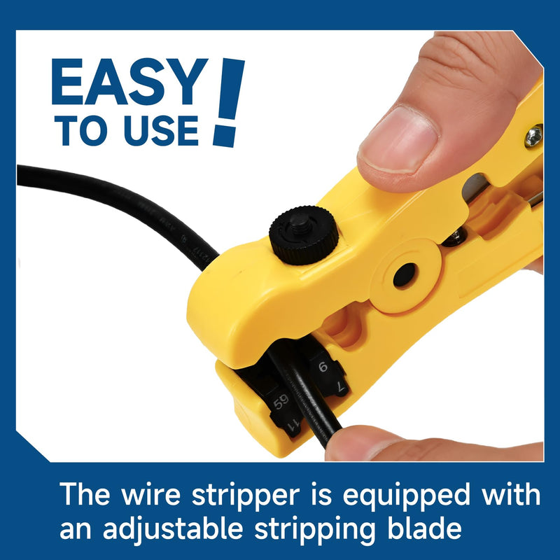 [Australia - AusPower] - Pro 3000 Tone Generator and Probe Kit, Tone Generator Wire Tracer, Handheld Telephone Line Finder with SmartTone Technology, Including a Cable Stripper, for Flat or Round Cat5 Cat6 Wire 