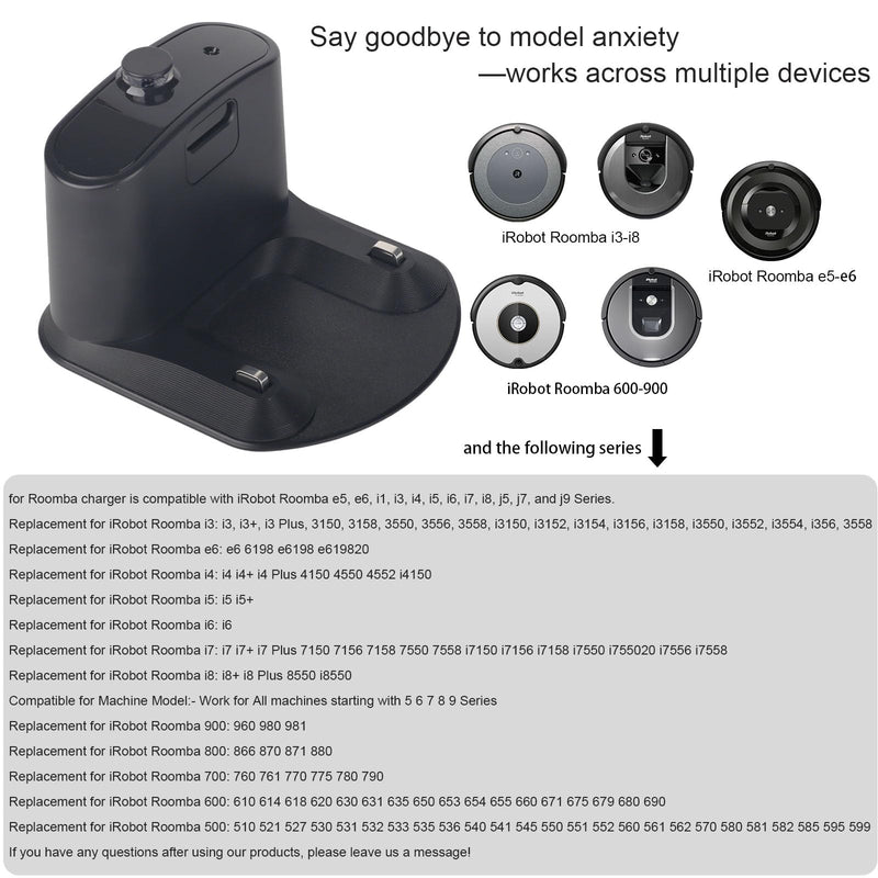 [Australia - AusPower] - for Roomba Charger Dock,Replacement for iRobot Roomba Charging Base e5 e6 i1 i3 i4 i5 i6 i7 i8 500-900 Series Models Vacuum Cleaners-with US- Power Cord ADF-N1 17070 17064 4452369(1pcs+1cable) 1pcs+1cable 