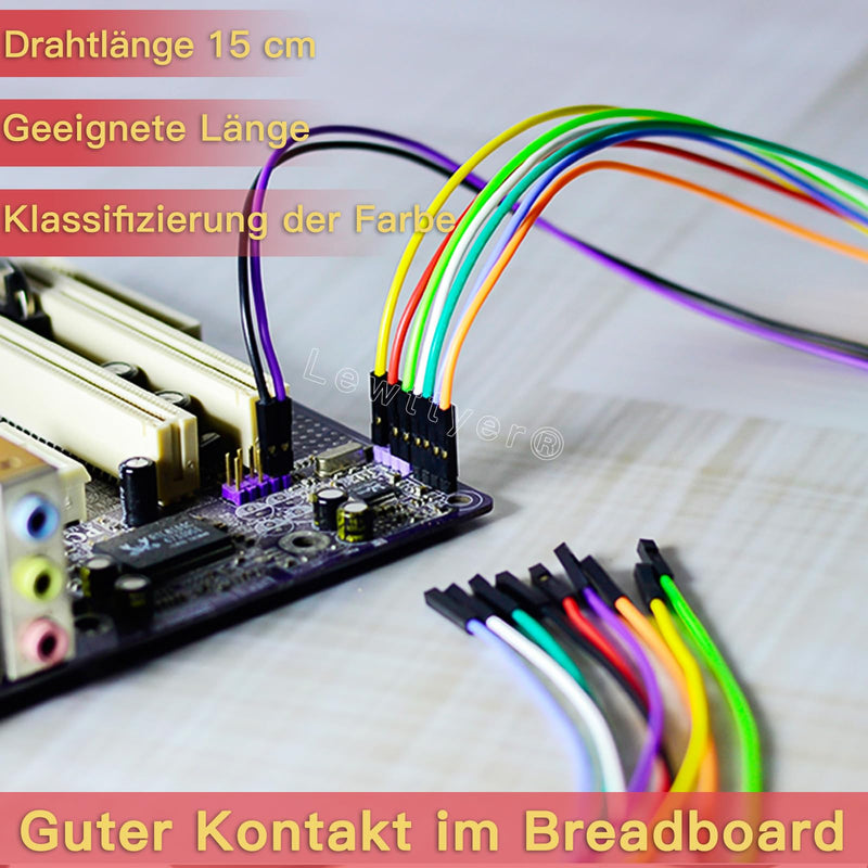[Australia - AusPower] - Breadboard Jumper Dupont Wire Cable Male to Female Jumper for Arduino Breadboard Dupont Wire Jump Leads (Red, Black, White, Yellow, Green, 20 Each) 