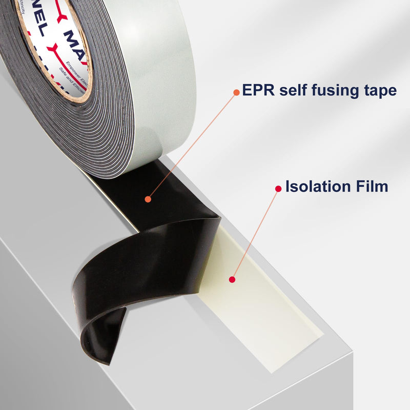 Self Amalgamating Rubber Splicing Tape - 3/4 Inch 10 Yards General Purpose Waterproof High Voltage Self Fusing Electrical Insulating Tape