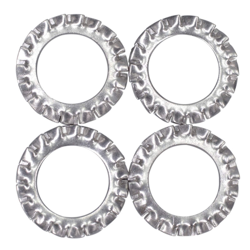 [Australia - AusPower] - M4 304 Stainless Steel External Tooth Star Lock Washers Silver Tone?100Pcs? M4 