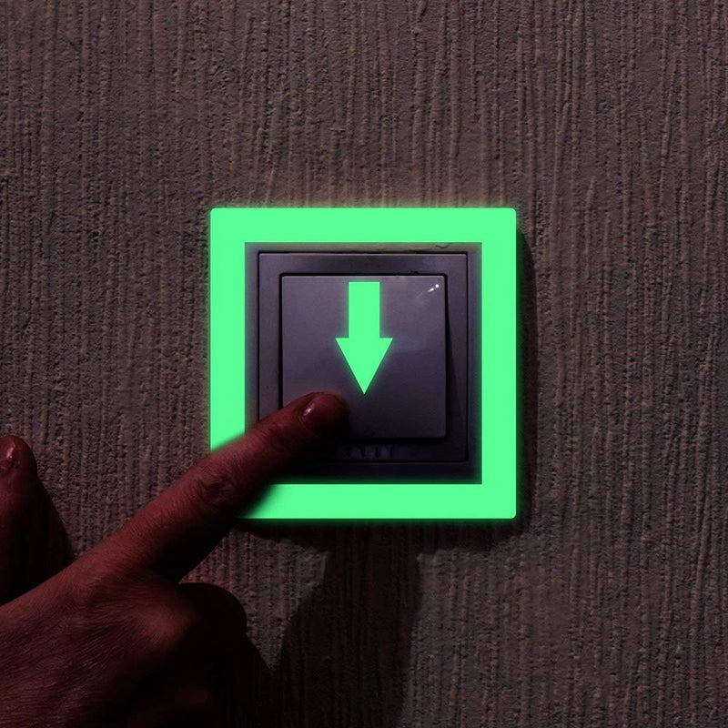 LLPT Glow in The Dark Tape 1” x 33 Ft Self Adhesive Neon Luminous Tape Rechargeable Brightness Fluorescent Sticker Tape for Sport Gears Night Part DIY Craft Color Green (GD133G) 1" x 33 Feet