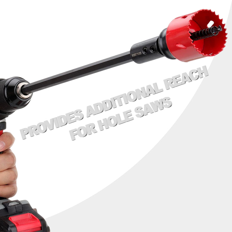 [Australia - AusPower] - Tools Hole Saw Extension Chuck, 12-Inch x 1/2-Inch Hex Shank Reducing Locking Impact Extension GEC012HS 