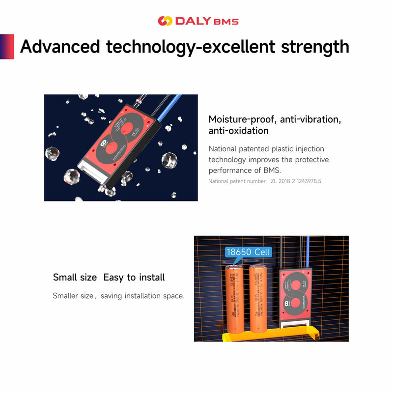 [Australia - AusPower] - DALY 3S-24S BMS 15A to 200A Protective Board with Balance Wire and Temperature Sensor for Lithium Battery Pack (Li-ion 10S 36V, 20A) Li-ion 10S 36V 20A 