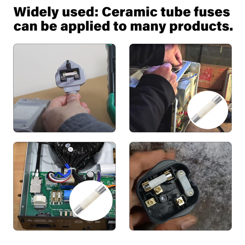 [Australia - AusPower] - Fuses Replacements for Generac Replaces for 10000005117 6.3A 250VAC 5MMX20MM 6.3 AMP (6-Pack) 