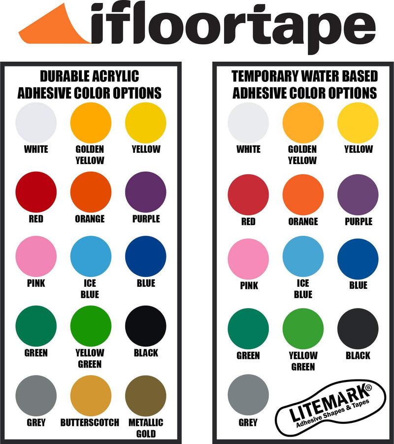 [Australia - AusPower] - LiteMark 2" Yellow Removable Vinyl Marking Tape - High-Visibility Matte Finish, Adhesive for Smooth Surfaces - Ideal for Safety Marking, Floors, Warehouses, Short Events - 150 Feet Roll 2Inch X 150FT 