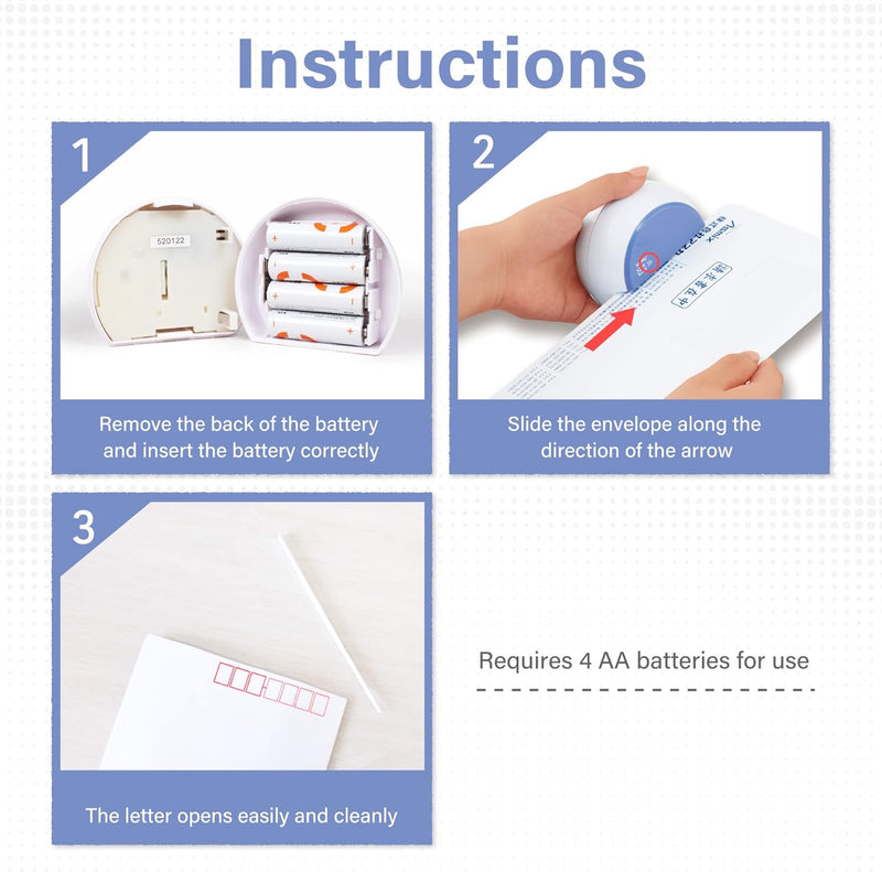 [Australia - AusPower] - Electric Letter Opener, LO85B Blue Letter openers Envelope, Envelope Opener, Blue Asmix 