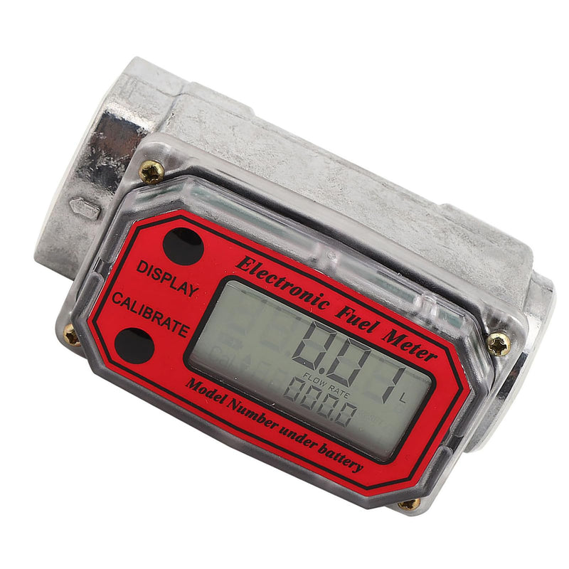 Fuel Flow Meter, Mini Digital Turbine Flowmeter, Diesel Fuel Flow Meter, 10-200L, 1 Inch NPT Flowmeter