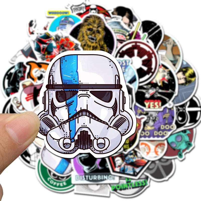 [Australia - AusPower] - 50 PCS Star Wars Stickers for Laptop Water Bottle Luggage Snowboard Bicycle Skateboard Decal for Kids Teens Adult Waterproof Aesthetic Stickers 