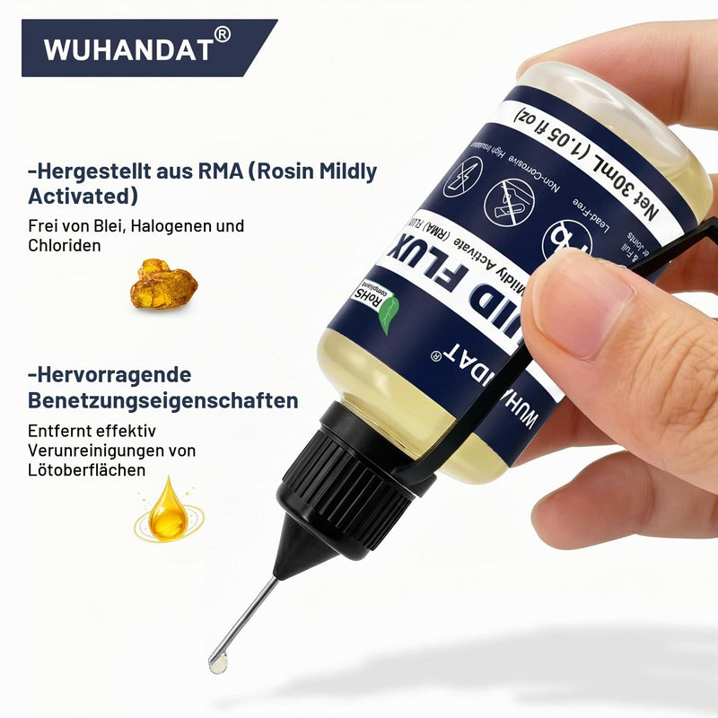 Flux Soldering 30 ml, Soldering Flux, Soldering Flux, Soldering Flux | Soldering Flux, soldering flux, equipped with 2 conical nozzles, for electronics, circuit board assembly, SMD soldering etc Flux X 1