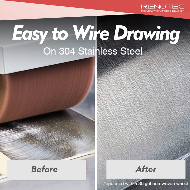 [Australia - AusPower] - Non-Woven Wire Drawing Flap Wheel, 120x100mm, for Stainless Steel, Copper Satin Finishing and Metal Surface Treatment, SCT Conditioning Buffing Drum for Burnishing Polishing Machine (240 Grit) Grit240 