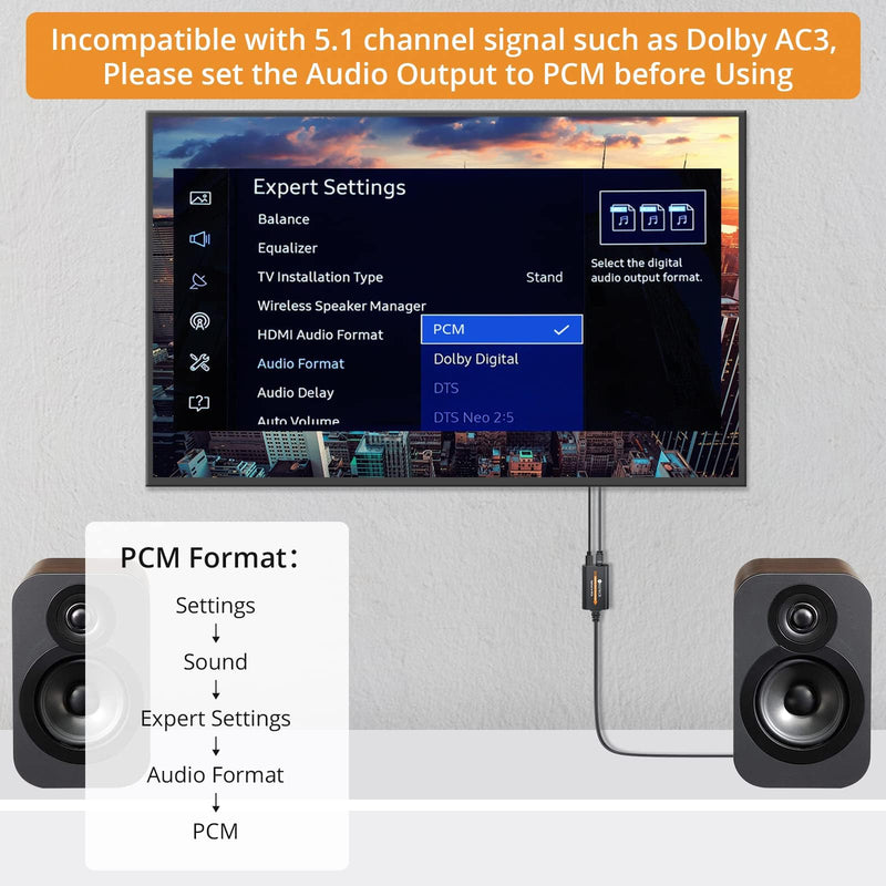 [Australia - AusPower] - Neoteck Optical to RCA Converter 192 KHZ Digital to Analog Audio Converter Optical to RCA Adapter 5.9ft/1.8m Optical Audio to RCA Cable Aluminium Alloy Shell DAC Converter for HDTV Blue-ray PS4 etc 